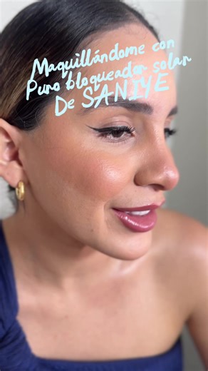Maquillándome con puro bloqueador solar de @SANIYECOSMETICOS