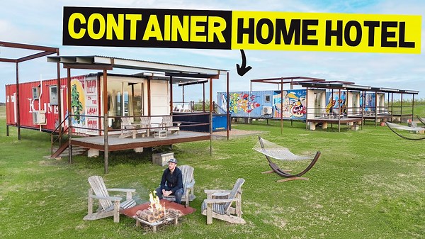Staying at a unique container hotel