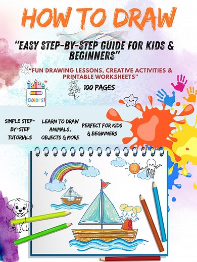 Easy Drawing Tutorial: Step-by-step Guide for Kids & Beginners (PDF Download) - Etsy