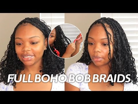 Full Boho Knotless Bob Braids