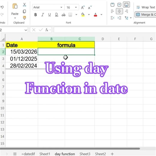 USING DAY FUNCTION IN DATE