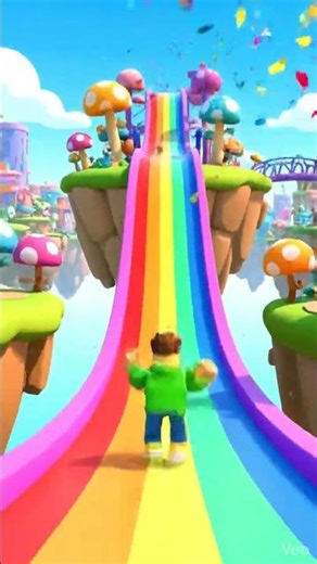 FUNNY Roblox Cartoon Adventure! 🌈 Kids Play, Jump & Slide in Colorful World 😂🎮