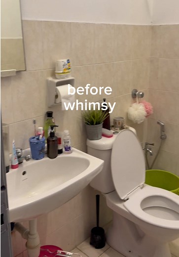 added a touch of ✨whimsy✨ to my girls bathroom #bathroom #revamp #renovation #decor