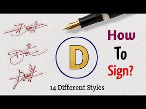14 Professional Signature Designs with Letter D || Unique & Stylish Signature design