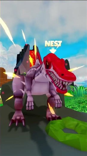 SPINO EVOLUTION IN MORPH WORLD! #ROBLOX #dinosaur #shorts