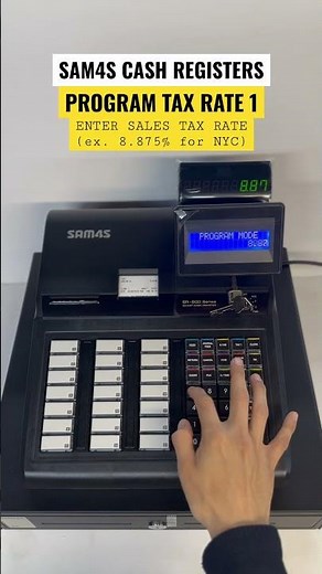 Program Tax Rate 1 | SAM4s ER-900 Series Cash Registers