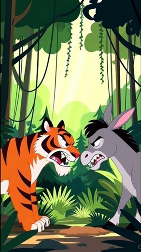 “Tiger vs Donkey | A Powerful Jungle Story”#TigerVsDonkey#MoralStory#JungleStory#LifeLesson#funny