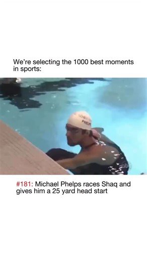 @momentsofsport26 on Instagram: "In the mid-2000s, at the absolute peak of Michael Phelps’ powers, swimming briefly stepped outside the rulebook and into spectacle. The premise was ridiculous on its face: the greatest swimmer who ever lived versus Shaquille O’Neal, a 7-foot-1, 325-pound NBA center whose relationship with water had always felt more comedic than competitive. The race was framed as a novelty—lanes adjusted, handicaps applied, math involved—but once they hit the water, none of that