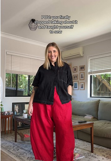 Here’s your sign to start sewing in 2025 🪡 #sewingtiktok #ootdfashion #sewingforyoupage #wearwhatyouwant #fatfashion #fypage