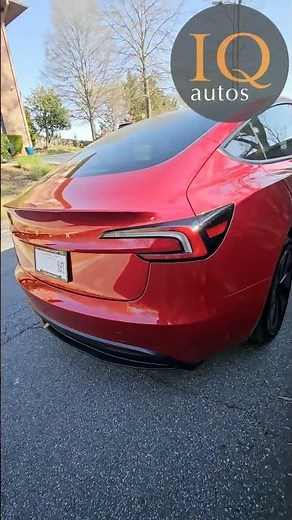 2024 Ultra Red Tesla Model 3 Exterior Walk Around | @IQautos