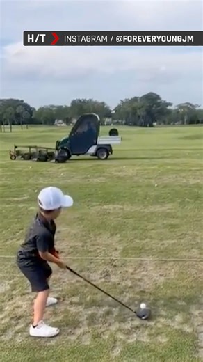 The best part about being at the driving range… this kid knows. | TSN