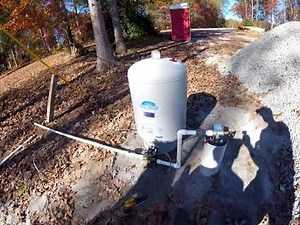Well Pump Installation and Temporary Pressure Tank Setup While Building a House