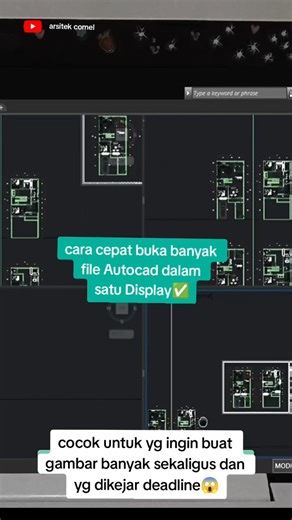 cara buka banyak file autocad dalam satu display✅ #autocad #arsitek #tutorial #trading