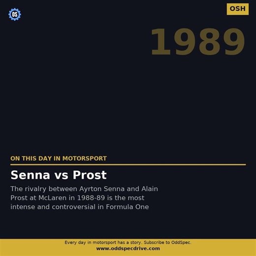 On This Day in Motorsport: Senna vs Prost | OddSpec History