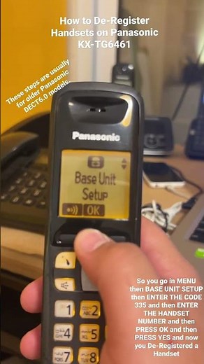 How to De-Register Handsets on Panasonic KX-TG6461