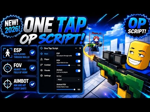 🎯 One Tap Script (2026) | ESP, FOV, Aimbot (No Key)