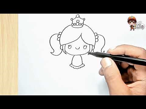 How to Draw a Little Princess Easily! | Step-by-Step Princess Drawing