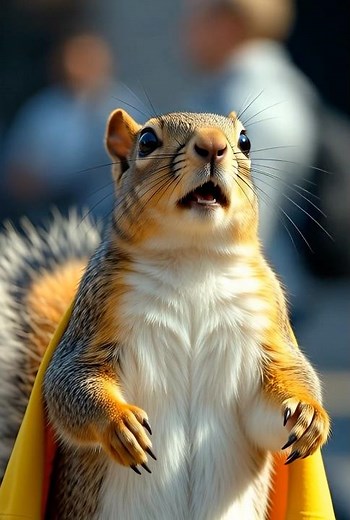 Squirrel gets shocked by the size of these nuts 😮🐿️🙏🏽#christianmotivation #cute