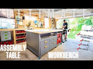 Building the ULTIMATE workbench - Outfeed Assembly Table - Start to Finish!