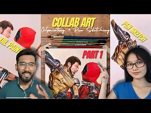 Deadpool Vs Wolverine Drawing Tutorial Part 1 | Painting Deadpool and Wolverine ​⁠‪@ArtYatraOfficial‬