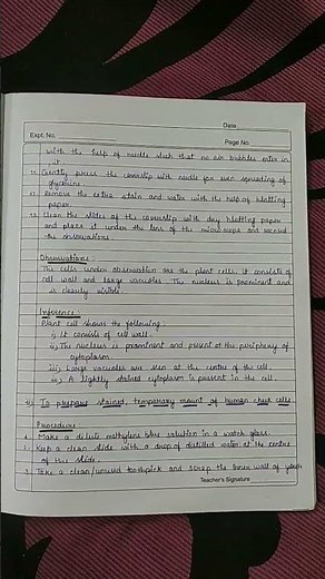 Class 9th *Experiment 5 #Science (biology) #practical