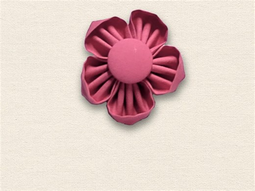 Handmade Fabric Flower Hair Clip Barrette - Boho Floral Accessory for Women Girls
