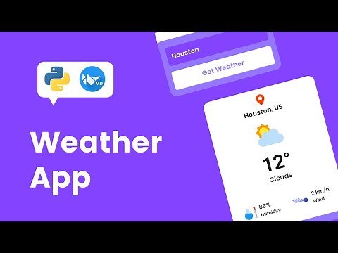 ☁ How To Create Weather App Using KivyMD And Python | Weather App | OpenWeatherMap API