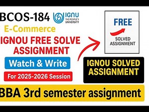 IGNOU BCOS 184 Solved Assignment 2025-2026 | BA 3rd Semester Latest Solution