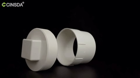 4" PVC Sewer Cleanout Adapter with Plug Pipe Fitting, PVC DWV Flush Sewer Cleanout Cap for Drainage Piping System