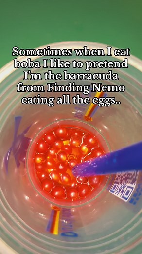 Enjoying Boba Like a Barracuda from Finding Nemo