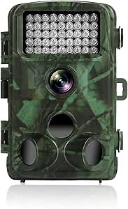 Trail Camera 12MP 1080P HD 2.4 Inch LCD Screen Full HD Game Hunting Camera with 120 Degree Wide Angle Plus 42PCS 940NM IR LEDs Night Vision Up to 75 Feet IP66 Waterproof Protected