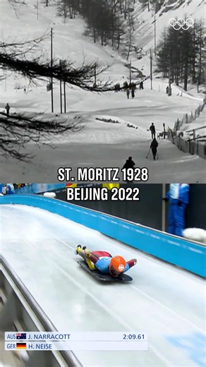 🇨🇭St. Moritz 1928 ⏩ 2022 Pekin🇨🇳 ❄️ Neredeyse 100 yıllık arayla Kış Olimpiyat Oyunları'nda 'skeleton' yarışlarında sergilenen performanslar. 📹 X: The Olympic Games | TRT SPOR Yıldız
