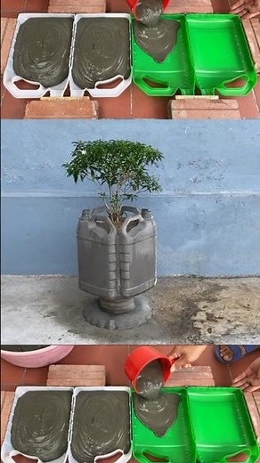 Transform waste into beauty with this creative DIY Cement Flower Pot ♻️🪴