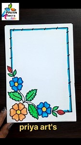 First page border design ideas #priyacreations #project #crafts #diy #borderdesigns | Priya creations