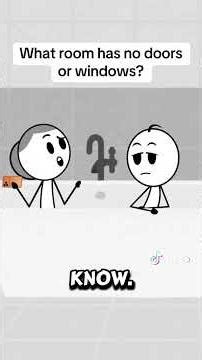 what room has no doors or windows? #birds #funny #viral #stickman