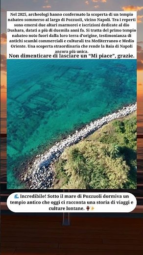 🏛️ Tempio nabateo sommerso scoperto nella Baia di Pozzuoli