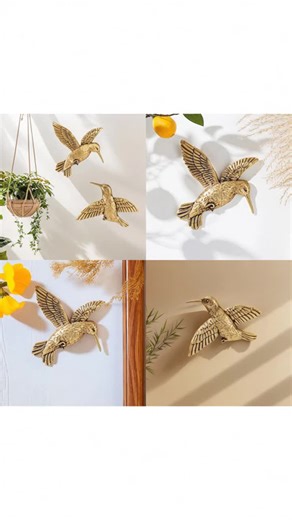 Resin Hummingbird Wall Hanging Decor, Flying Hummingbird Design, Indoor Home Decoration for Living Room, Dining Area, Party, Wedding, Hanging Ornaments