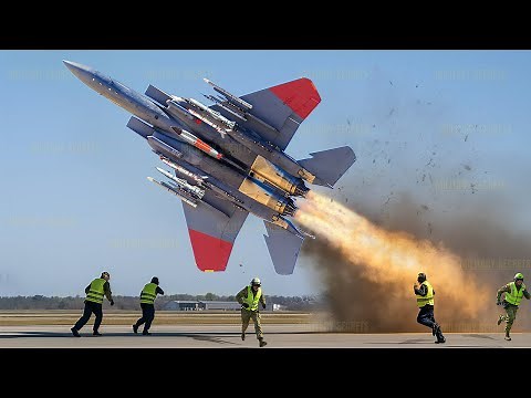 Beautiful Female US F-15 fighter jet takes off at Crazy speed and What happen!