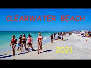 Spring Break in Clearwater Beach, Florida. USA 2021. 4K.