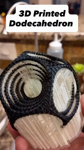 This is the ONLY way you can 3D print this! #Dodecahedron ￼
