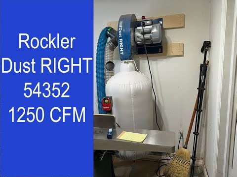 Rockler us t 54352 1250 CFM dust collector...