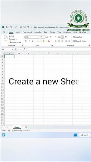 Create a New Sheet in Microsoft Excel 📄 #MicrosoftExcel #ExcelTips #NewWorksheet #ExcelHacks