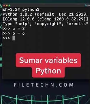 Como sumar variables en PYTHON 👉🤩