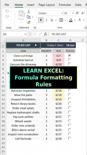 Learn Excel: Formula Formatting Rules🔑 #excel #tutorial #data #analytics #learnontiktok #mavenanalytics