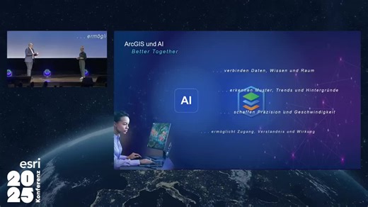 Esri Plenary - Part II | Esri Konferenz 2025Esri Plenary - Part II: AI Deep Dive – Die Zukunft der Geospatial AI erlebenErleben Sie im Livestream einen Tag voller Innovation: Entdecken Sie im… | Esri Deutschland