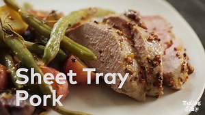 Sheet Tray Pork and Vegetables Full Recipe: http://bit.ly/1Py4bL0 | Tasting Table