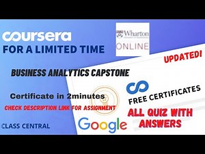 Business Analytics Capstone,(week-1-5) All Quiz Answers.#coursera #quiztime #answers #quiz #mr #quiz