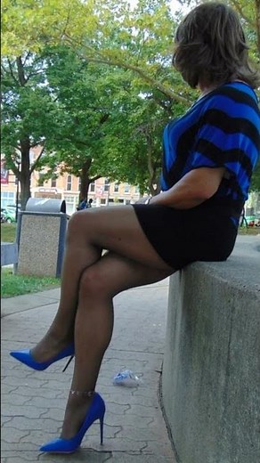 Panthyhose and stockings with high heels for mature
