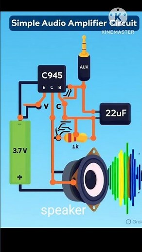 Simple Audio Amplifier Circuit |BeginnerElectronics Project #diyelectronics#electronics
