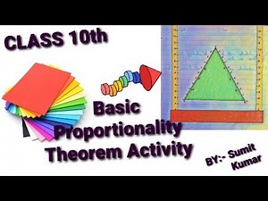 Basic proportionality theorem for a triangle activity class 10th